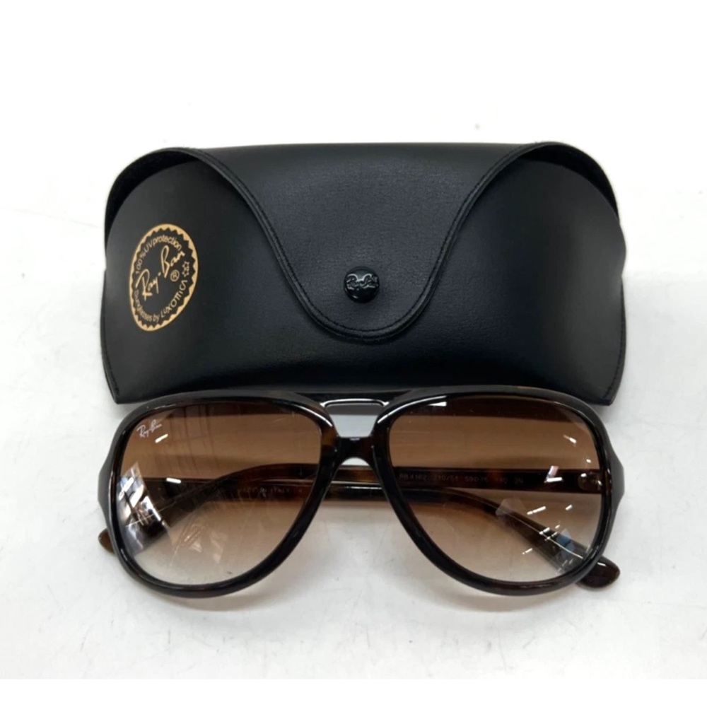 Ray Ban Havana Brown Turbo Aviator Sunglasses w/Case
